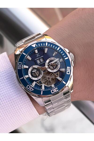 Daniel Klein Men's Wristwatch with Automatic Mechanism Calendar Dial Dial 2 Years Warranty Otm.13754.6