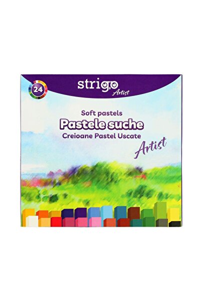 Strigo Pasteluri uscate 24 culori, sectiune patrata