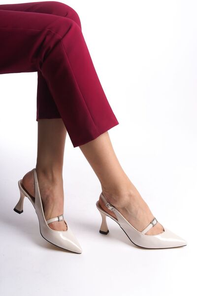 FEMME Pavlova Women's Thin Heel Pointed Toe Buckle Open Back Stiletto Shoes