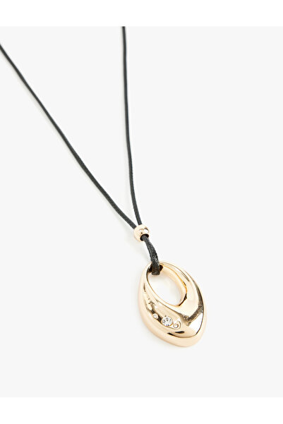 Koton Taş Detaylı Oval Charmlı Kolye