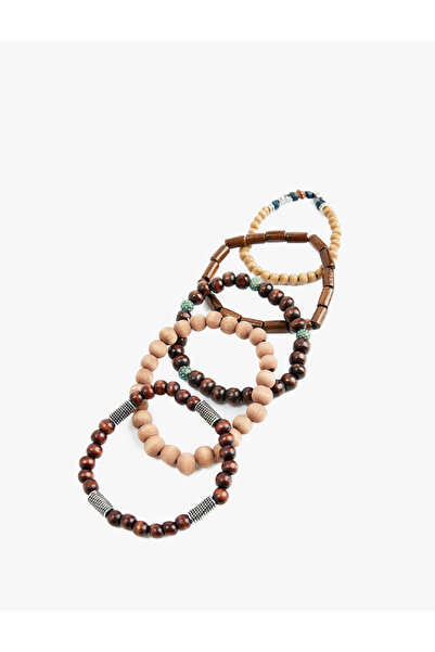 Koton 5'li Ahşap Boncuklu Bileklik Seti