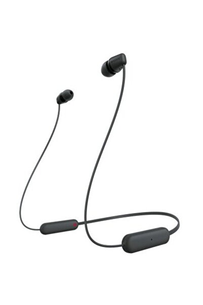 Sony WI-C100B, Wireless, Bluetooth, IPX4, Microfon, Fast pair, Autonomie 25 ore, Negru