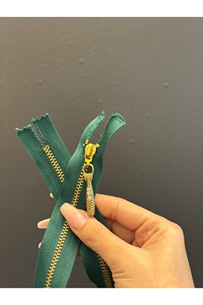 Gönülden Tasarım Fermoar cu dinți verzi 45X3 CM