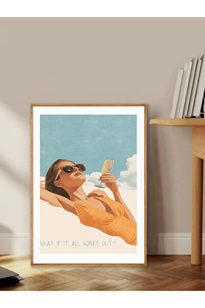 Tuba Decor Tablo dintr-o singură bucată cu rame din lemn pentru sufragerie, sufragerie, bucătărie