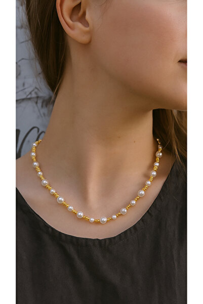 Classybyvega | 316L Çelik Örme Zincirli İnci Kolye