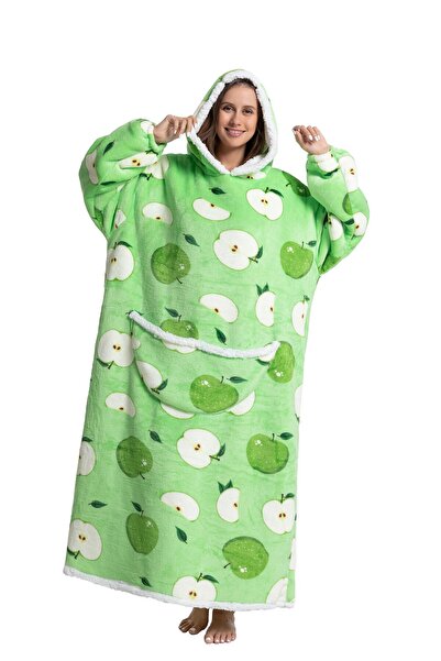 TillyBilly Extra long sweatshirt blanket with hood, sleeves and pockets, one ...