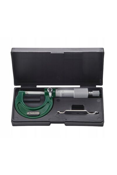 PARKSIDE Micrometer 0-25 mm, Precision ±0.015 mm, Locking, Carbide Anvils