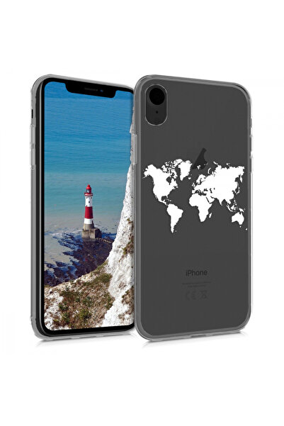 KWmobile Carcasă pentru Apple iPhone XR, silicon, albă/transparentă 45915.07