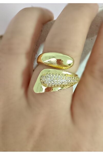 mos&more Steel Stone Adjustable Stylish Ring