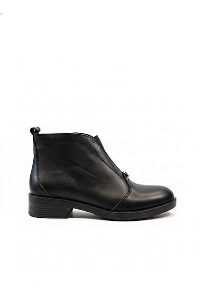 Ustalar Ayakkabı Çanta Black women's genuine leather boots 00617.2301