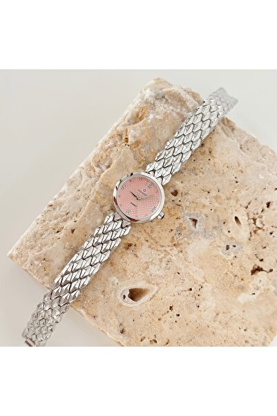 Vesce Atelier Osier Silver Watch Pink