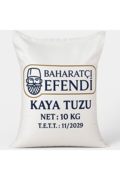 Baharatçı Efendi TAŞ DEĞİRMENDE ÖĞÜTÜLMÜŞ ÇANKIRI DOĞAL KAYA SOFRA TUZU 10 KG