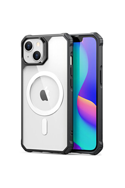 ESR Air Armor Halolock MagSafe Case for Apple iPhone 14 Plus/15 Plus Transparent/Black