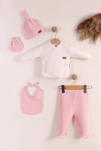 kidello طقم ملابس داخلية للفتيات الصغيرات مكون من 5 قطع باللون الوردي