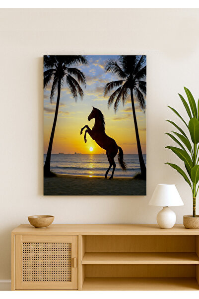GGMag Tablouri Tablou pe panza Spiritul libertatii la apus, cu un cal își rid...