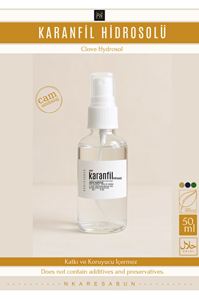 nkare Doğal Karanfil Hidrosolü 50 ml Cam Sprey Şişe - Natural Clove Hydrosol ...