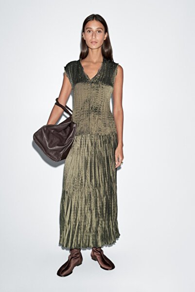 Massimo Dutti Pilili V yaka top