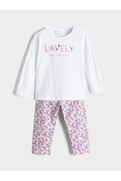 LC Waikiki Lcw Eco Crew Neck Baby Girl Pajama Set