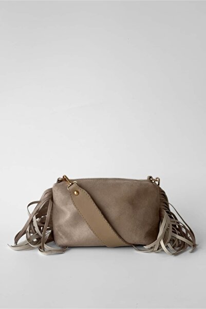 Yuka Atelier Suede Talia Tassel Crossbody and Shoulder Bag