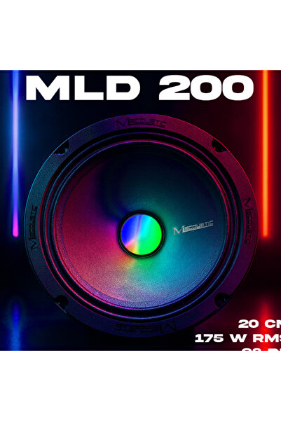MACOUSTİC MLD 200 20CM 175RMS RGB LEDLİ MİDRANGE