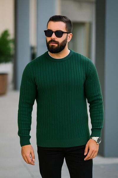 golden toptan Crew neck knit sweater
