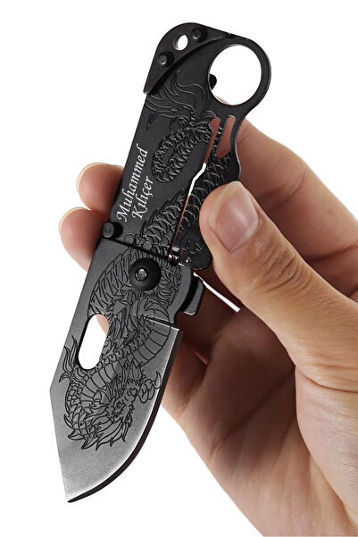 İŞTE BU Kişiye Özel İsimli Columbia İsim Baskılı Yaprak Çakı Siyah SR238B- 11.5 CM Cep Çakı