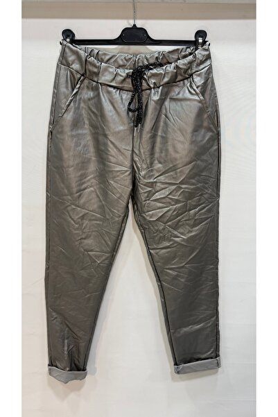 della moor Women's Italian Faux Leather Pants