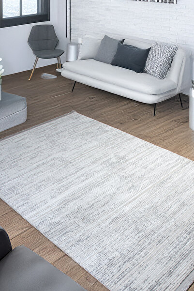 Grey White Polyester Carpet Dustproof Fringed Living Room Living Room Children's Room Runner Machine