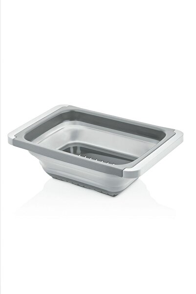 Funny Life Large Size Folding and Adjustable Accordion Strainer, Sink Strainer 5.5 Lt Anthracite