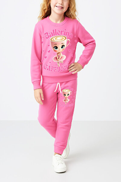 MODANINO Κοριτσίστικο 3-κλωνικό σετ επένδυση fleece Εικόνα Β με τύπωμα Σετ Κά...