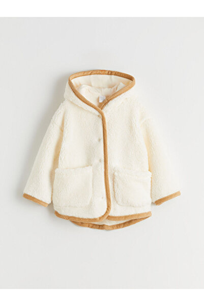 LC Waikiki Lcw Baby Beige Hooded Baby Boy Cardigan