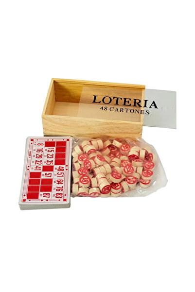 de Joc Loterie Clasic cu 48 Cartonașe – Set Complet cu Pioni Numerotați din L...