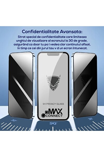 MAX CONNECT Protector de ecran OG pentru iPhone 14, acoperire completă 3D, 9H
