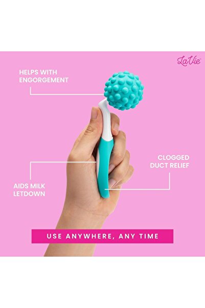 Lavie Lactation Massager Roller, Teal (Wired)
