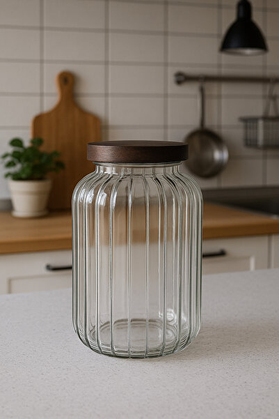 Akyol MİEN AKASYA KAPAKLI CAM KAVANOZ 1800ML