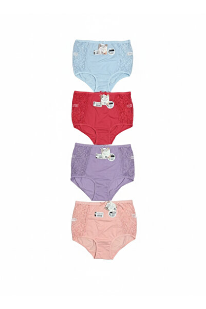 Anıt Lingerie طقم ملابس داخلية نسائية من القطن بخصر عالٍ من Anit مكون من 4 قط...