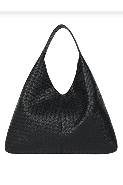 EZZY BLİSS Women's Black Large Size Tote Wide Handle Shoulder and School Bag