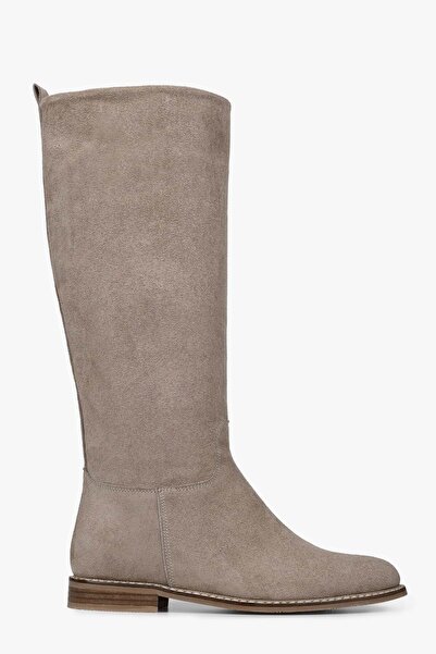 Shoeberry Women's Lace Mink Suede Riding Boots