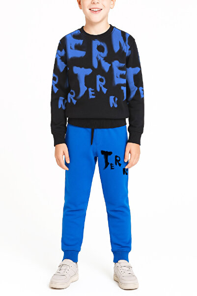 MODANINO Set pentru băiat cu 2 fire, fără șardons, sus și jos, cu text B cu i...