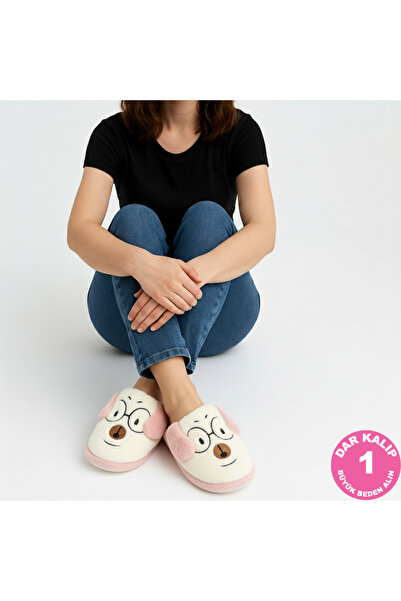 ALB TERLİK AYAKKABI SAN. TİC. LTD. ŞTİ. Papuci de casă pentru femei Dog Face ...