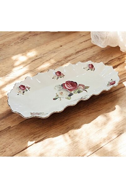 ROY KING Royking Rose Oval Kayık Tabak 36 cm Gnj 009
