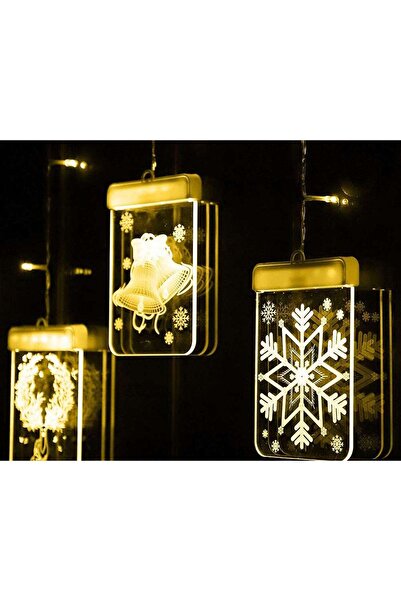 VERK 3D Christmas LED Window Decoration, Bells, Warm White