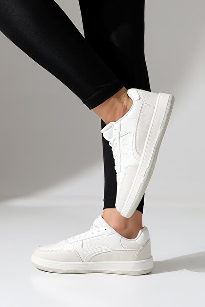 Encool Γυναικείο λευκό δερμάτινο sneaker |   Καθημερινά άνετα αθλητικά παπούτ...