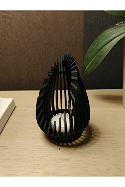 Lunera Accessories Kafes Mumluk | 3D Baskı El Yapımı Dekoratif Mumluk | Modern ve Şık Ev Dekoru