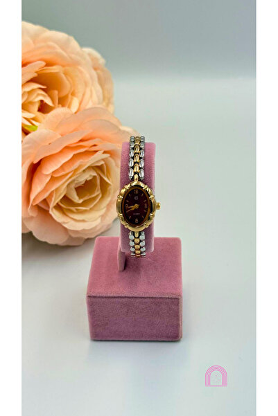 Moond Accessories Steel Gold Silver Cord Burgundy Case Watch