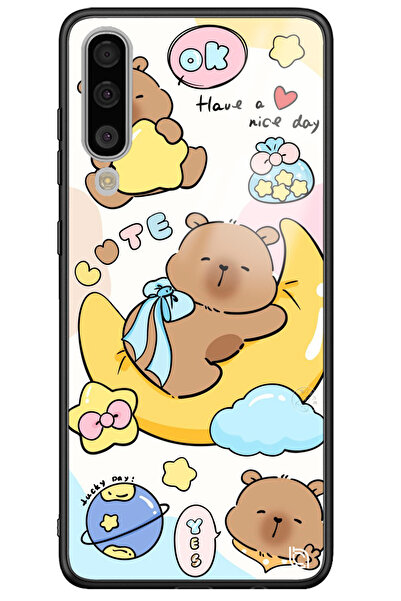 WANNA PROTECT حافظة هاتف سامسونج جالاكسي A70 فاخرة بنمط الكابيبارا اللامع مع ...