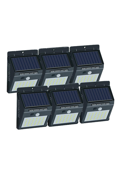 Alex Set 6 Lampi BRIGHT 30 LED Solare cu senzor de miscare si lumina 1 mod ILUMINARE