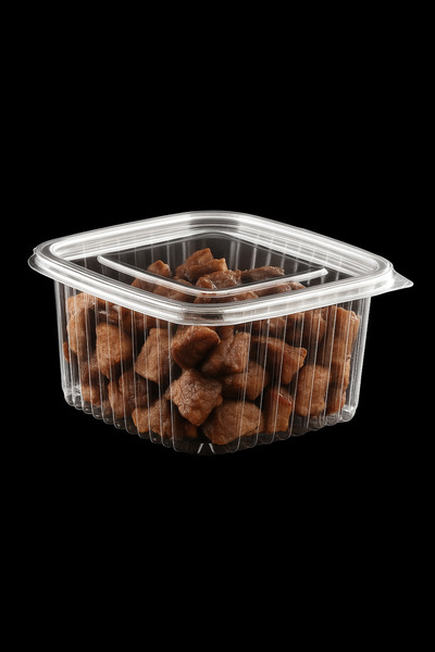 YOK YOK AMBALAJ Plastik Kapaklı Sızdırmaz Saklama Kabı 500 ml (Düz Kapak) 50’...