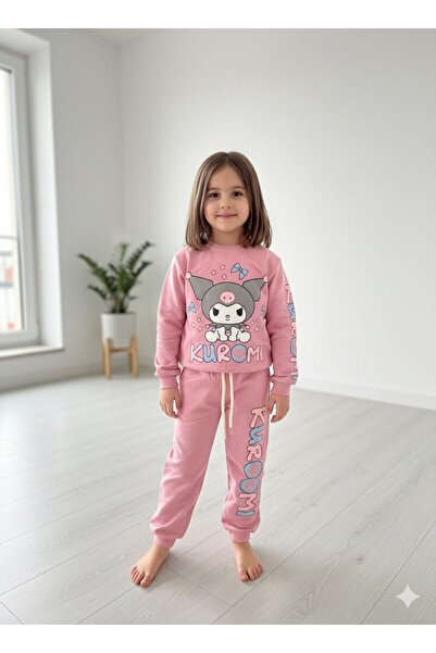 NoraKids Kuromi Girl's Top and Bottom Tracksuit Set Pink 2-5 Years Old
