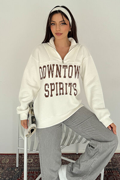 Noa Noa Women's Zip-Up Printed Sweatshirt – Downtown Energy